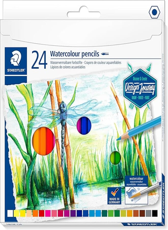 Staedtler design journey 14610c box of 24 assorted watercolour pencils